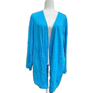 Chico’s‎ light blue cardigan women size XL cotton blend A000251